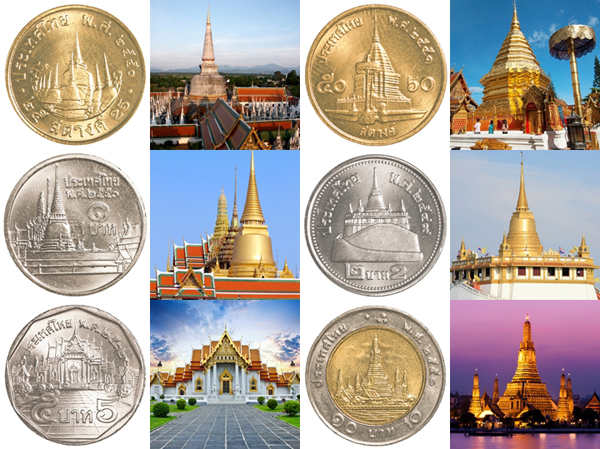 วัดหลังเหรียญในสกุลเงินของไทย มีวัดอะไรบ้าง
